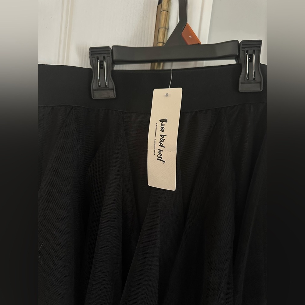 Three Bird Nest Black Layered Tulle Ballerina Skirt - Picture 9 of 9